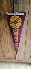 vtg 1950's Iowa State University Felt Pennant Flag ,large 29