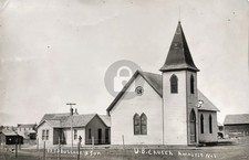 Amherst NE Nebraska United Brethren Church c1908 RPPC Photo Postcard COPY picture
