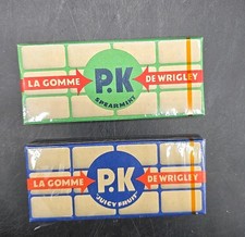 Vintage 1940’s WRIGLEY’S P.K GUM 2 PACKS Unopened NOS picture