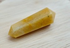 Natural Golden Quartz Stone DOUBLE Terminated GEMSTONE CRYSTAL PENCIL POINT picture