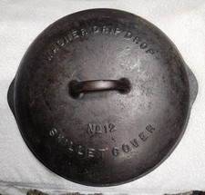 Wagner Ware Cast Iron #12 Fully Marked Skillet Lid picture