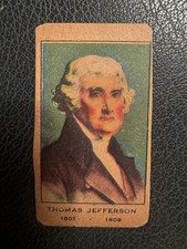 1924 W563 Presidential Strip Card of Thomas Jefferson in Good/VG condition picture