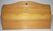 Antique / Vintage Combridge English Beech Wood / Hardwood Desk / Letter Holder picture