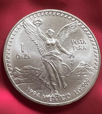 1994-Mo Mexico 1 oz SiIver Libertad Onza BU picture