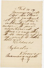 1884 Antique Letter Sylvester Brower Mamaroneck NY Westchester County Ephemera picture