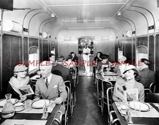 1940s RAILROAD DINER CAR PHOTO Milwaukee Road RR 8.5x11 PHOTO picture