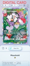 Maushold Pokemon Pocket Mobile Game Card Paldean Wonders Set ☆ Cards For Trade picture