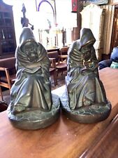 Rare Vintage KBW Art Bronze Reading Monk Bookends picture