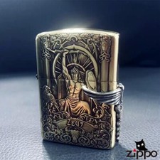 3D Zeus God King Zippo – Olympus Mythology Pure Copper Collectible Gift for Men picture
