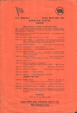 1934 May 25 BERMUDA CRUISE ABOARD S.S. ROTTERDAM vintage ship itinerary schedule picture
