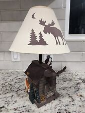 Wooden Ken Yield Moose Table Lamp Welcome To Out Cabin Rustic Cabin Country picture