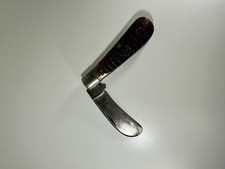 SUPER RARE Queen City Circa 1922 Single Blade Pocket Knife Antique CANOE BLADE picture