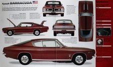 Barracuda Plymouth Mopar Picture Brochure Pamphlet Out of Print Vtg Sheet picture