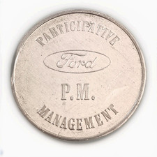 Ford Project Management Employee Involvement Aluminum Token Coin 1970s XF/AU picture