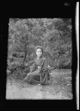 Photo:Japan 1908 Japanese Woman Kimono Garden Portrait picture