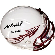Mike Norvell Autographed Florida State FSU Seminoles (White Lightning) Mini Helm picture
