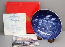 Bing & Grondahl (B&G) 1989 Christmas Plate, Christmas Anchorage w/ Box & COA picture