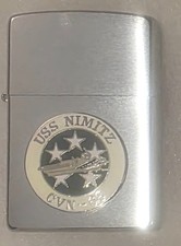 Vintage 2004 Metal Zippo, U.S.S. Nimitz CVN-68,  Aircraft Carrier Ship, Navy picture