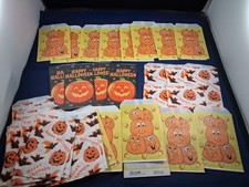 48 Vtg 1970s-1980s Halloween Paper Trick or Treat Handout Bag Collection Lot *19 picture