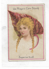 VICTORIAN TRADE CARD----NIAGARA CORN STARCH picture