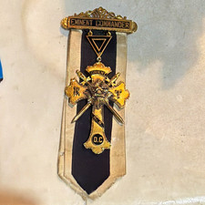 Masonic Eminent Commander Medal - Orient Commandery Drill Corps April 10 1906 picture