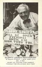 Seafood Restaurant Advertising Postcard Sloppy Louie's 1950s New York City NYC picture