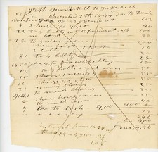 1849 Handwritten Account ledger to J Haskell Troy New Hampshire NH Harristall ? picture