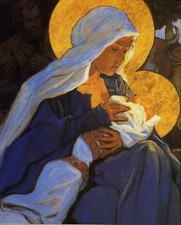 Catholic print picture - MADONNA AND CHILD 3 - 8