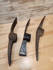Vintage lot of 3 Trenching Pick Axe Heads Only   picture