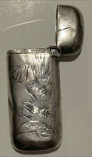 Antique Sterling Match Safe Hand Chased Design picture