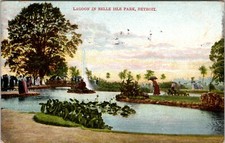 Lagoon in Belle Isle Park Detroit Vintage Postcard spc4 picture