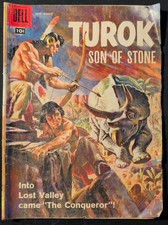 TUROK SON OF STONE #12 DELL HIGHER GRADE TRICERATOPS ANDAR LOST VALLEY picture