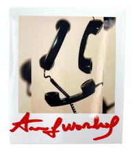 Andy Warhol Telephones Still Life Polaroid Style Photo Print Facsimile Signed picture