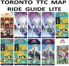 TTC 🚌🚇 Ride Guide Lite Map 2016-24 Toronto Downtown Subway Bus Streetcar Tram picture