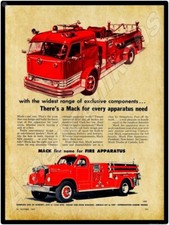 1957 Mack Truck Fire Apparatus, Pumpers New Sign-18x24