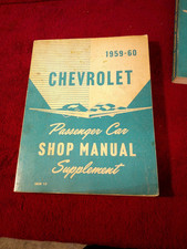 1959 1960 Chevrolet Passenger Car Shop Manual Supplement Original Nice Condition picture