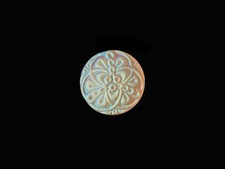 23mm Czech Celtic White Luster AB Matte Finish With Metal Shank picture