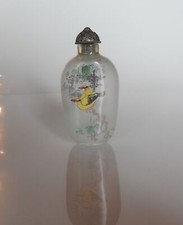 Chinese Snuff Bottle Reverse Painted Bird Scenes Qing Dynasty picture