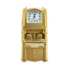 Vintage 1962 Cadillac Gold Elgin Miniature Car Quartz Desk Clock Good Condition picture
