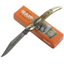 Marbles Rams Horn Handles Large Toothpick Folding Pocket Knife MR362 picture