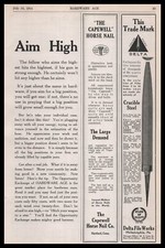 1914 The Capewell Horse Nail Company Hartford Connecticut Vintage Print Ad picture