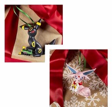 Pokémon Center Umbreon & Espeon Holiday Ornaments Set of 2 Xmas picture
