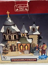 LEMAX 2003 Caddington Christmas Village OLD STONE CHURCH #35840 Lighted House picture
