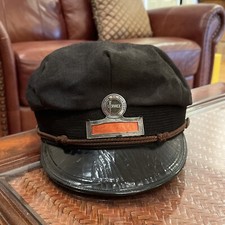 VINTAGE STANDARD OIL Indiana CO METAL ENAMEL SERVICE NAME GAS Hat Marshall Field picture
