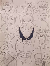 X-Men Original Pencil Drawing Sketch Marvel picture