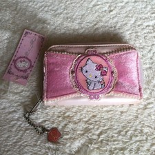 Sanrio Charmmy Kitty Cameo Key Case Pouch Pink Velvet Rose Charm 2009 NWT Rare picture
