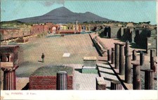 Vintage Pompei II Foro Ruins Italy Postcard Early 20th Century picture