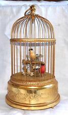 Reuge Swiss Musical 2 Bird Cage Sainte  Croix Singing Moving Birds Sounds Real picture