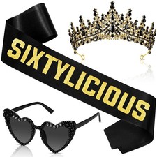 Daifunli 3 Pcs 30th/40th/50th/60th/70th Birthday Decorations for Women Men, 3... picture