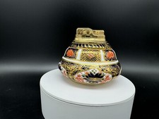 Vintage Royal Crown Derby Imari Style Porcelain Ronson Table Lighter for Repair picture